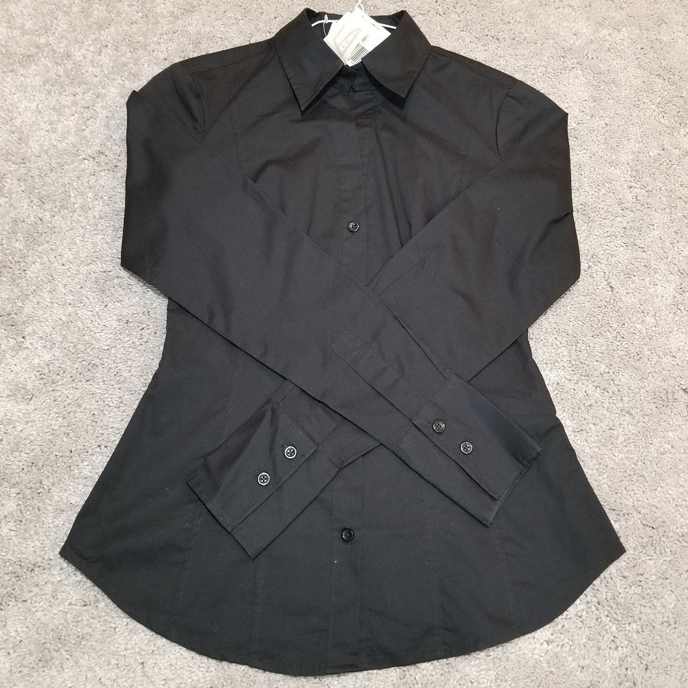 United Colors of Benetton Black Dress Shirt XS